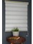 Zebra Stor Perde Zn-20 Beyaz & Ekru Renk Eteksiz 180 x 200 cm 2