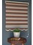 Zebra Stor Perde Yz-04 Krem & Koyu Kahverengi Renk Etekli 140 x 260 cm 2