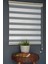 Zebra Stor Perde SM-400 Beyaz & Gümüş Yaldız Renk Eteksiz 100 x 260 cm 1