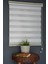 Zebra Stor Perde SM-400 Beyaz & Gümüş Yaldız Renk Eteksiz 100 x 260 cm 2