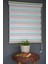 Zebra Stor Perde Zn-23 Gül Kurusu & Turkuaz Renk Eteksiz 180 x 200 cm 2
