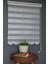 Zebra Stor Perde SM-403 Koyu Yeşil & Gümüş Yaldız Renk Etekli 100 x 260 cm 1