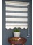 Zebra Stor Perde PLZ-700 Beyaz & Hardal Renk Etekli 120 x 200 cm 1