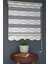 Zebra Stor Perde Pj-04 Beyaz & Kahve Renk Etekli 100 x 200 cm 1