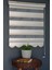 Td-41 Beyaz & Krem Renk Etekli Zebra Stor Perde 1
