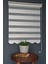 Zebra Stor Perde PLZ-800 Keten & Beyaz Renk Etekli Bambu 100 x 260 cm 1