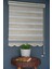 Zebra Stor Perde SM-402 Haki & Gümüş Yaldız Renk Etekli 100 x 260 cm 2