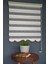 Zebra Stor Perde Zn-21 Ekru & Sütlü Kahve Renk Etekli 210 x 260 cm 1