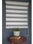Zebra Stor Perde Zn-21 Ekru & Sütlü Kahve Renk Eteksiz 210 x 200 cm 1