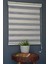 Zebra Stor Perde PLZ-804 Sütlü Kahve & Gri Renk Eteksiz Bambu 260 x 200 cm 1