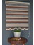 Zebra Stor Perde Yz-04 Krem & Koyu Kahverengi Renk Etekli 130 x 260 cm 1