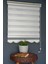Zebra Stor Perde SM-401 Ekru & Gümüş Yaldız Renk Etekli 180 x 200 cm 2