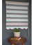 Zebra Stor Perde Zn-23 Gül Kurusu & Turkuaz Renk Etekli 130 x 260 cm 1
