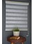 Zebra Stor Perde SM-403 Koyu Yeşil & Gümüş Yaldız Renk Eteksiz 100 x 260 cm 1