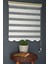 Zebra Stor Perde Zn-20 Beyaz & Ekru Renk Etekli 110 x 200 cm 1