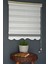 Zebra Stor Perde Zn-20 Beyaz & Ekru Renk Etekli 110 x 200 cm 2