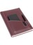 Deri Telefon Kılıflı Kapak Tarihsiz Düz Defter 17 x 24 cm Bordo 1