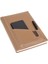 Deri Telefon Kılıflı Kapak Defter Ajanda Tarihsiz Çizgili 17 x 24 cm Vizon 1