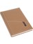 Deri Telefon Kılıflı Kapak Defter Ajanda Tarihsiz Çizgili 17 x 24 cm Vizon 4