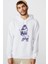 Anime Naruto Sasuke Sharinnegan Baskılı Beyaz Erkek Örme Kapşonlu Sweatshirt Uzun Kol 1