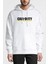 Call Of Duty Infinite Warfare Logo Baskılı Beyaz Erkek Örme Kapşonlu Sweatshirt Uzun Kol 1
