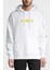 Sherlock Bored Baskılı Beyaz Erkek Örme Kapşonlu Sweatshirt Uzun Kol 1