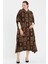 Kilim Desen Kapşonlu Panço / Gümüş 2