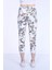 Kadın Beyaz Italyan Floral Desenli Dar Paça Skinny Pantolon 5