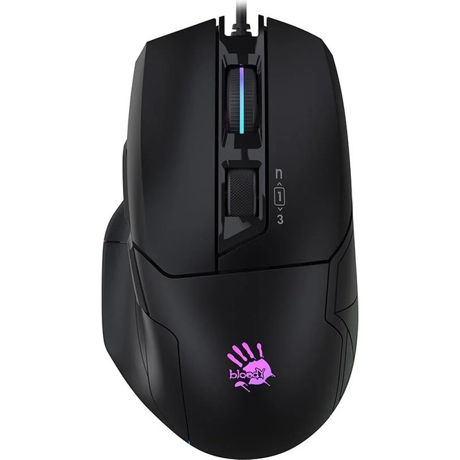 Bloody W70 Max 10.000 CPI 8 Tuş RGB 4M Bellek Ultra Core 3&4 Aktif Özel Yapım Optik Kablolu Siyah Oyuncu Mouse