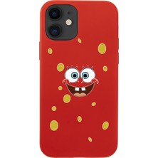 Moodcase  iPhone 12 Sponge Bob Tasarımlı Sarı Telefon Kılıfı