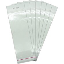Paketleme Tezgahı - 9X30 cm Sedefli Askılı (Askı Kısmı Beyaz) Bantlı Opp (Parlak-Şeffaf) Jelatin 1000 Adet