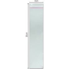 Paketleme Tezgahı - 4X20 cm Bantlı Opp (Parlak) Jelatin 1000 Adet