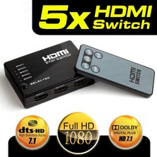 Dark DK-HD-SW4X1 4 Port HDMi Çoklayici Matrix Switch Uzaktan Kumandali