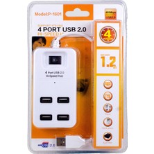 Hobimtek H-1601 USB Çoklayıcı 2.0 Anahtarlı 4 Port 480MBPS