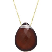 Prenses Pırlanta Kadın 9 Renk Degiştiren 14 Ayar Altın  His Taşlı Kolye