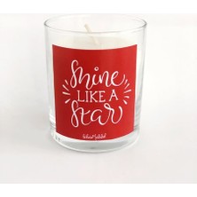 Bikutumutluluk Mum N008 - Kırmızı Shine Like A Star Kokulu Bardak Mum