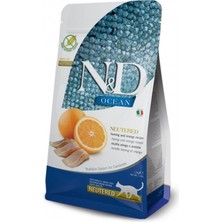 N&d Ocean Ringa Balıklı ve Portakallı Tahılsız Kısırlaştırılmış Kedi Maması 1,5kg