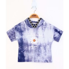 Toontoy Kids Toontoy Kız Çocuk Batik Desenli Papatya Baskılı Tişört