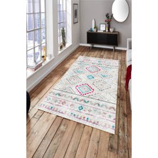 Cappio Halı Cappio Eskitme Kilim Desenli Peru Stili Halı (Makine'de Yıkanabilir)