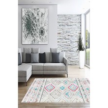 Cappio Halı Cappio Eskitme Kilim Desenli Peru Stili Halı (Makine'de Yıkanabilir)