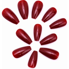 Pop Beauty Takma Tırnak Seti 28 Adet Zararsız Yapıştırıcı ile Parlak Tırnaklar