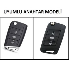 Parça Deponuz Volkswagen Golf 7, Golf 7,5 Sustalı Anahtar Silikon Kılıf / Anahtar Kabı