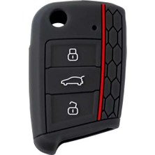 Parça Deponuz Volkswagen Golf 7, Golf 7,5 Sustalı Anahtar Silikon Kılıf / Anahtar Kabı