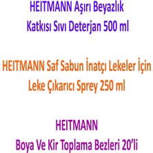 Heitmann Aşırı Beyazlık Katkısı Sıvı Deterjan + Heitmann Saf Sabun Leke Çıkarıcı Sprey + Heitmann Boya ve Kir Toplama Bezleri