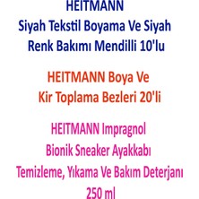 Heitmann Siyah Tekstil Boyama ve Renk Bakım Mendili + Heitmann Boya ve Kir Toplama Bezleri +Impragnol Sneaker Ayakkabı Deterjanı
