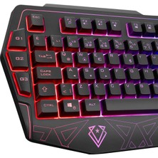 Everest KM-6168 Formula Combo USB 3 Makro Tuşlu Rgb Aydınlatmalı Q Gaming Oyuncu Klavye Mouse Set