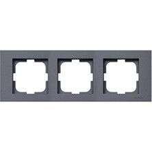 Çağatay Elektrik Çağatayelektrik Ovivo Grano Füme Üçlü Çerçeve