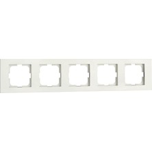 Çağatay Elektrik Çağatayelektrik Ovivo Grano Beyaz Beşli Çerçeve