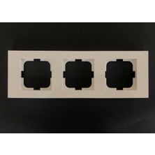 Çağatay Elektrik Çağatayelektrik Ovivo Grano Krem Üçlü Çerçeve