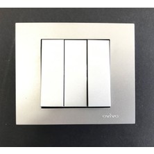 Çağatay Elektrik Çağatayelektrik Ovivo Grano Gümüş (Silver) Nummeris Telefon Prizi Mekanizma+Çerçeve